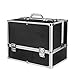 Beauty Cosmetic Jewellery Box/case - Aluminium Make up Vanity Case Cosmetic Bag Jewelry box Nail Saloon case black