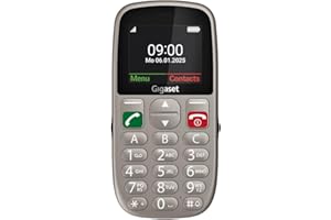 Gigaset GL395 Mobiltelefon – einfache Bedienung für Senioren, große Tasten & SOS-Notruftaste – Staub- & spritzwassergeschützt IP44 Schutzklasse – ohne Vertrag – 2,2 Zoll TFT-Farbdisplay, Titanium