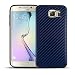 Produktbild Samsung Galaxy S6 Edge Hülle, Conie Mobile Carbon TPU Backcover Silikon Schutzhülle Rückschale in Blau