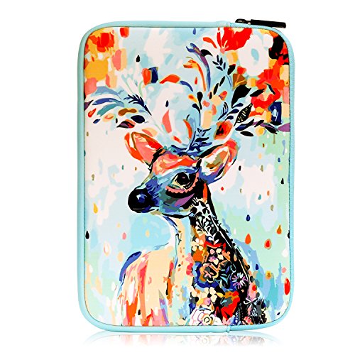 MoKo Universal 9-10" Sleeve Hülle - Tragbare Neoprene Schutztasche für iPad 1/2/3/4, iPad Air/Air 2, iPad Pro 9.7", Lenovo Yoga Book 10.1", Samsung Galaxy Tab E 9.6, Tab A 10.1, Weihnachtsrotwild