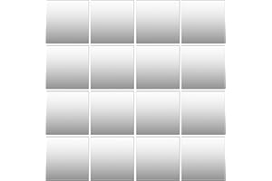 IGTOPS Samoprzylepne lustro do naklejania, elastyczna folia lustrzana, lustro ścienne o grubości 0,2 mm, samoprzylepne lustro do łazienki, salonu, sypialni, szafy (16, 15 x 15 cm)