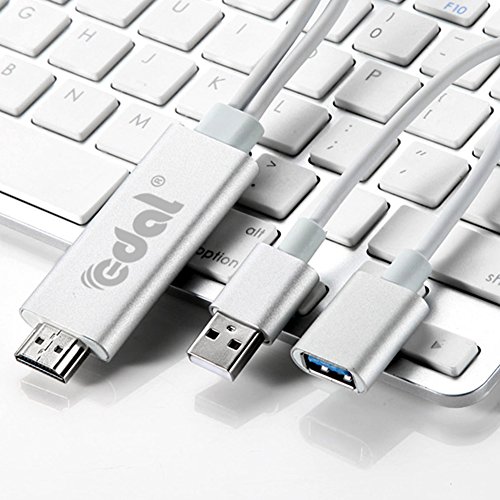 Lightning to HDMI Adapter Kabel, Kasit Lightning Digital AV auf HDMI 1080P Kabel für für iPhone 7 7 plus 6s 6s plus 6 6 plus 5 5c 5s SE, iPad Luft / Mini / Pro, Samaung (Plug & Play) – Weißer - 7