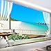 Produktbild Kuamai Benutzerdefinierte Wandbild Hd Balkon Malediven Sea View Fototapete Wohnzimmer Tv Sofa Theme Hotel Hintergrund Wand-Dekor 3D-Tapeten-350X250cm