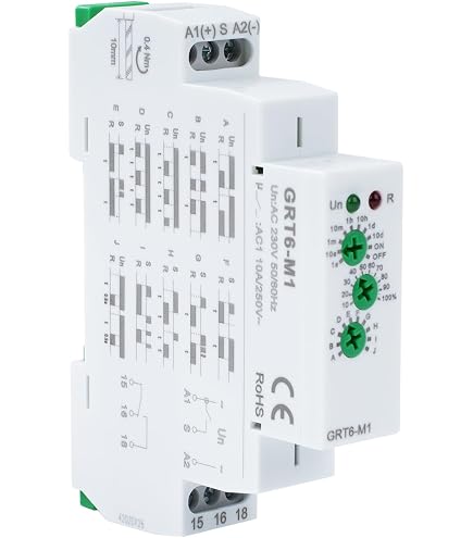 Relais temporisé multifonctions Eltako MFZ61DX-UC pour tableau rail DIN