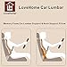 Love Home Premium Memory Foam Car Lumbar Cushion & Car Neck Pillow Kit (Grey)