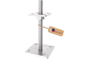 GEZU IMPEX Soporte Ajustable para Postes 80 x 80 mm Galvanizado en Caliente Soporte de Altura Base Elevada