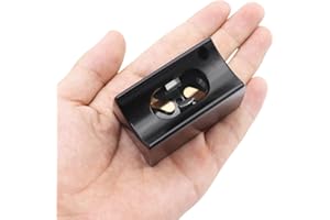 PLCatis Lot de 1 Douille pour Lampe Tubulaire S14d - AC 220V - S14d Culot en Plastique Blanc pour Linestra Ralina Philina LED Amouple avec Vis de Montage et Tube d’Expansion - Noir