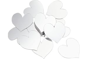 ‎PH PANDAHALL PandaHall 50 Stück Mini Spiegelfliesen 2 Zoll Acryl Herz Spiegel Selbstklebend Kleine Quadratische Spiegel Mosaik Fliesen Basteln Spiegelfliesen Für Heimwerker Heim Wand Tisch Küche Badezimmer