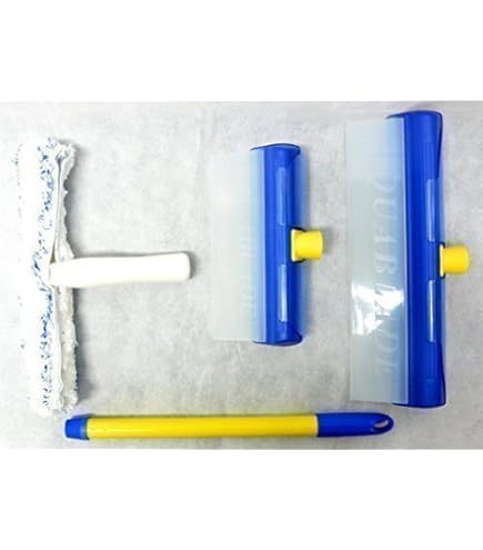 AquaBLADE Set No. 3: Small and Large Wiper with Silicone Lip, Water Collection Grain & External Water Collecting Tank, 1 x Washing Machine, 1 x Handle, 1 x Telescopic Rod, 1 x