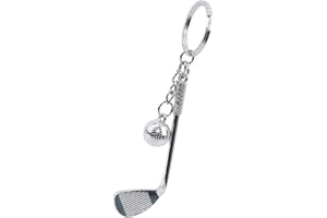 IKAAR Alloy Keyring Mini Golf Ball Racket Key Rings Golf Ball Split Keyring Idea