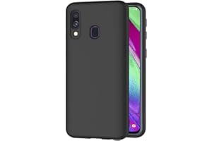 AICEK Etui kompatybilne z Samsung Galaxy A40, czarne silikonowe etui do Samsung Galaxy A40 czarne etui (5,9 cala)