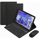 Microcase Samsung Galaxy Tab A11 Plus 11 inch Tablet i&ccedil;in Bluetooth Klavye ve Mouse + Kılıf BKK6 (Siyah)