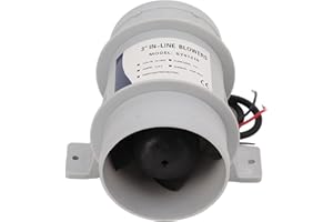 NAROOTE Inline Extractor Fan, 3 Inch 12V High Air Flow In Line Air Blower Inline Blower Fan inline duct fan with Air Flow of 145 CFM for RVs, Boats, and Vents