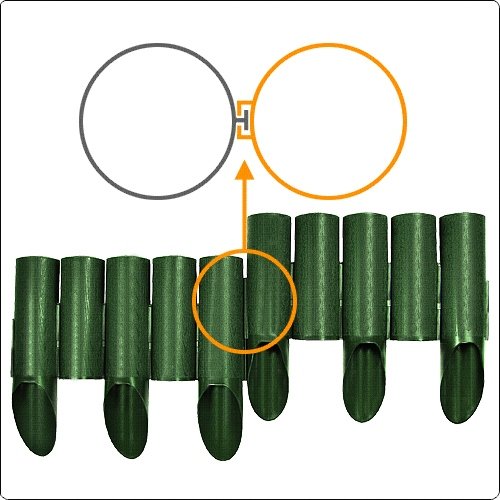 Rasenkante Palisade 2,3m grün 5er 25,5cm - 4