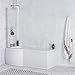 Produktbild Energise 1675 mm linksseitige P-förmige Duschbadewanne mit Duschwand und Seitenverkleidung