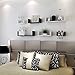 Songmics Wall Shelf Set of 3 Floating Shelves Wall Bookshelf Storage MDF White LWS66W