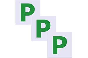 SCOBUTY SMALUCK Fully Magnetic Green P Plates 3 Pack, Upgraded Extra Strong Stick On P Sticker for Car