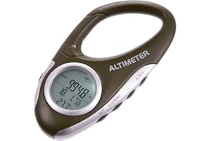 HEYCE Altimètre pour la randonnée, Altimètre électrique avec prévisions météo, Accessoires Randonnée Mousqueton Altimètre pour Escarpes Bluffs Montagnes Adultes