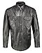 Produktbild M-Boss Apparel BOS11600 Herren Hemd aus Leder, mit Schnappverschluss, Größe XXL, Schwarz