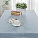 Produktbild Moderne einfache tischdecke,Home tischdecke,Japanischer stil Stoff baumwolle leinen Gestreift Tv teilweise Tischtuch Sitzung] Hotel tischdecke 4 farben -Hellblau blau 130x240cm(51x94inch)
