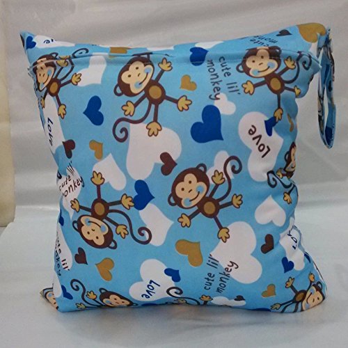 MStar Waterproof Baby Cloth Diaper Bag Reusable Washable Nappy Bag with One Zipper Style 10