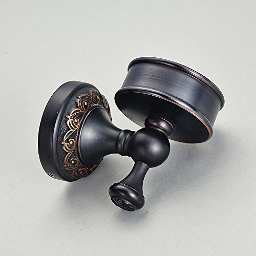 Weare Home Alle Messing Antik Vintage Retro Design Schwarz Öl rubbed Bronze finished Toilettenbürstenhalter mit keramik Becher für Badezimmer Wandhalerung Bohren Wandmontag - 5