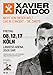 Produktbild Xavier Naidoo - Die Zweite KÖL 2017 - Konzertplakat, Konzertposter