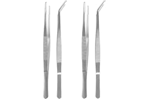 ZAMXHUG Pince brucelle - 2 pcs Pinces à épiler Professionnelles en Acier Inoxydable,pour Maintenance, Accessoires de Clips, Cuisson，20cm