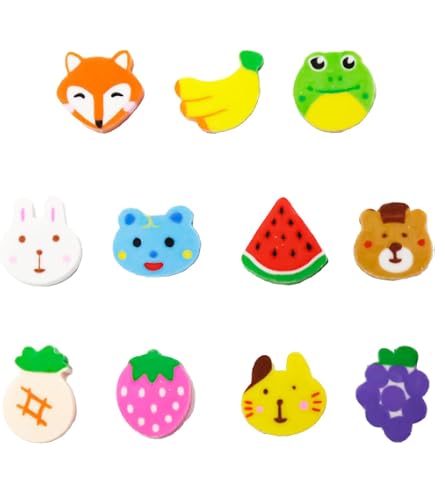 18 Gomme Kawaii Creative Colorate Per Bambini - Cancelleria Scolastica Morbida, Forma Rettangolare, Regali E Premi Per Studenti
