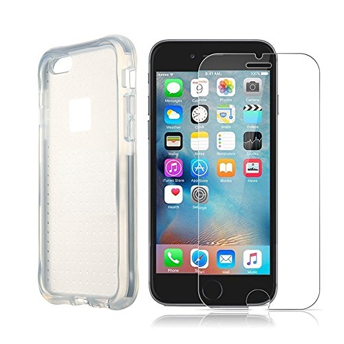Coque iPhone 6s, Verre Trempé iPhone 6s, Foho Coque iPhone 6 / 6s Housse Etui TPU Silicone Premium Semi Coque iPhone 6s, Verre Trempé iPhone 6s, Foho Coque iPhone 6 / 6s Housse Etui TPU Silicone Premium Semi
