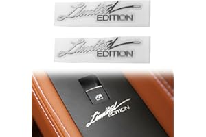 EMIIF 2 x Silberne Limited Edition Logo Emblem Badge Metall Aufkleber Decals Autozubehör