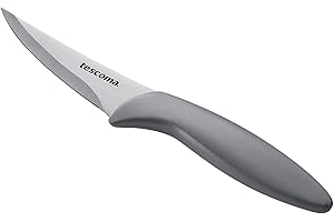 Tescoma - 906240, Move, Coltello da Cucina, per Sbucciare, Spelucchino, Frutta e Verdura, Con Coprilama, Acciaio Inossidabile, Lama 8 cm