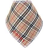 Spoilt Rotten Hundehalstuch, Karomuster Beige