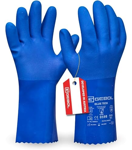 Eiito Arbeitshandschuhe Chemie Handschuhe, Chemikalienschutzhandschuhe, Schutzhandschuhe Chemikalien, Säurefeste (Green, M) bei Günstiger Preis
