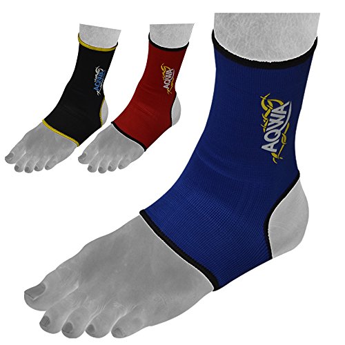 AQWA tobillo guardias de pie Brace apoyo almohadillas MMA deporte dolor lesiones alivio, azul