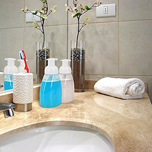 almondcy 3 200 ml feine leer Mist Spray Flasche? tragbar manuell Garten Pflanzen Hand trigger Wasser spritzen Kunststoff Sprühflasche? Kunststoff Trigger Spray Flasche für Blumen und Reinigung Garten, Transparent/Weiß, 2 - 6