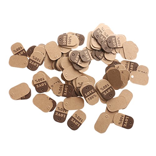 MagiDeal 95pcs 100% LOVE Papier Geschenkanhänger Etiketten Papieranhänger
