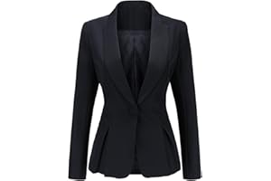 YYNUDA Blazer Femme Tailleur Manches Longue Chic Business Officier Cardigan Veste Blazer