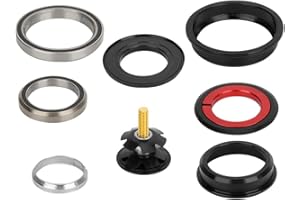 BOROCO Bike Headset,ZS44/ZS55 Aluminum Alloy Taper Fork Straight Tube,44/55mm Corrosion Resistance Headset Bearings Bicycle Accessories for Road Bike,Mountain Bike