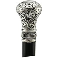 Canne de marche,canne personnalisé Liberty bois étain couleur argent vintage noir ou canne Braun Cavagnini Italy