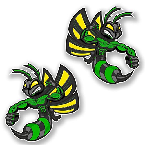 2 x Green Hornet Wasp Vinyl Aufkleber Aufkleber Laptop Reise Gepäck Auto Ipad Schild Fun # 6465 - 10cm/100mm Wide