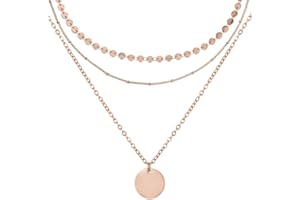 BONNYBIRD® Collier Multirang en Acier Inoxydable de Première Qualité Collier Femme BonnyTrio