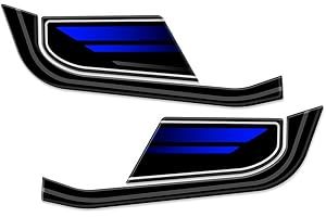 AZGRAPHISHOP Autocollants protège-mains en résine 3D compatibles avec Yamaha Tracer 9/GT 2021 APA-004(NWS) (Bleu)