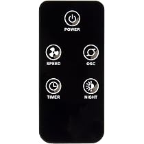 Replacement Remote Control for Lasko Household Tower Fan T42951 1pk:  Amazon.co.uk: Home u0026 Kitchen
