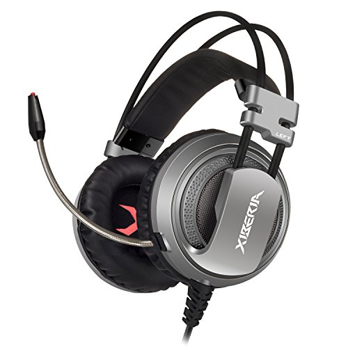 Preisvergleich Produktbild XIBERIA V10 Gaming Headset,Stereo Wired Gaming Kopfhörer mit Rauschunterdrückungs mikrofon,Lautstärkeregelung, Weicher Speicher-Ohrenschützer, Over-Ear Kopfhörer für PS4,Xbox One, PC,Nintendo Switch