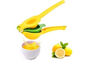 YSSHUI Presse agrumes citron lime, conception en instance de brevet, lavable au lave vaisselle, sans pulpe ni graines, manche long, presse agrumes manuel robuste, limes, fruits de citrons