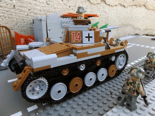 Modbrix 2459- ✠ Bausteine Panzer Pzkpfw II Ausf. C inkl. custom Wehrmacht Soldaten aus original Lego© Teilen ✠ - 4
