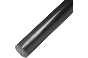 Othmro PE Plastic Round Rod 25mm OD 0.3m Length for Structural and Architectural Model Making DIY, Black
