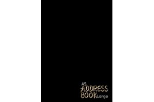 A5 Address Book Large: A5 Telephone Address Book With Alphabetical Index : Address Book Handbag Size : Spaces for Name, Address Phone, Email Include Notes Section : Address Book Black A5
