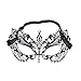Produktbild A_Feel Metall Openwork Facted Crystal Maske Tanzparty halbe Gesichtsmaske (schwarz)